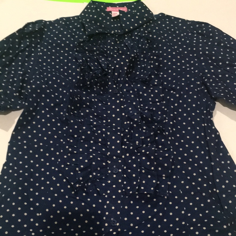 Pixie Hopkins Button up polka dot Top